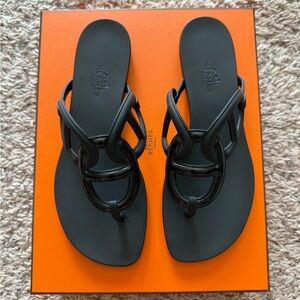 Hermes Egerie Sandal - Black size 36
